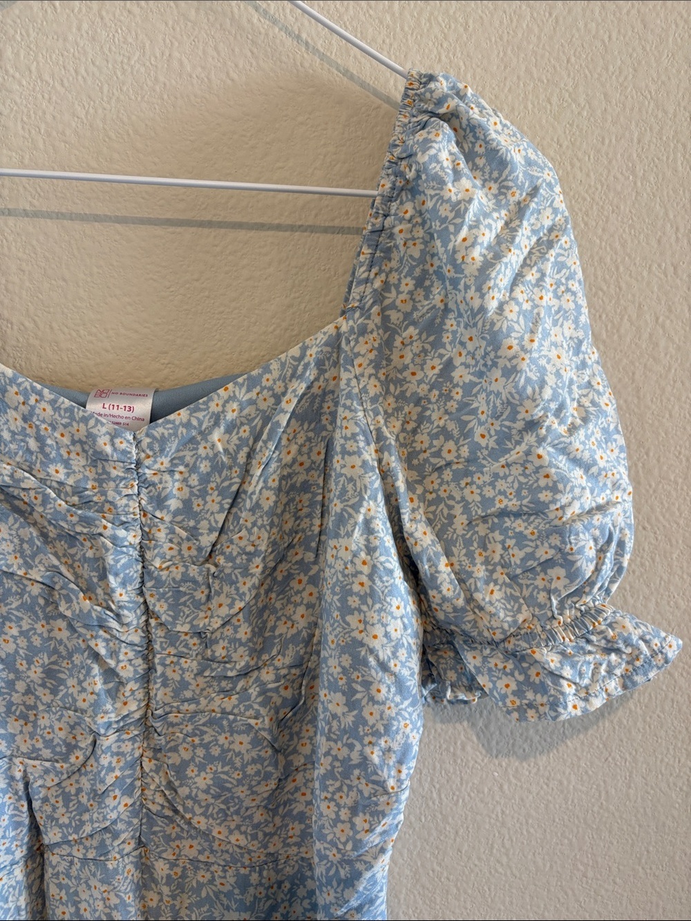 Blue Dress with white and orange flowers 💐 - Picture 3 of 6